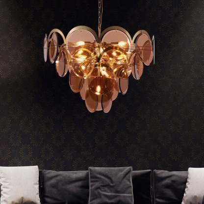 Verona Glass Disc Chandelier