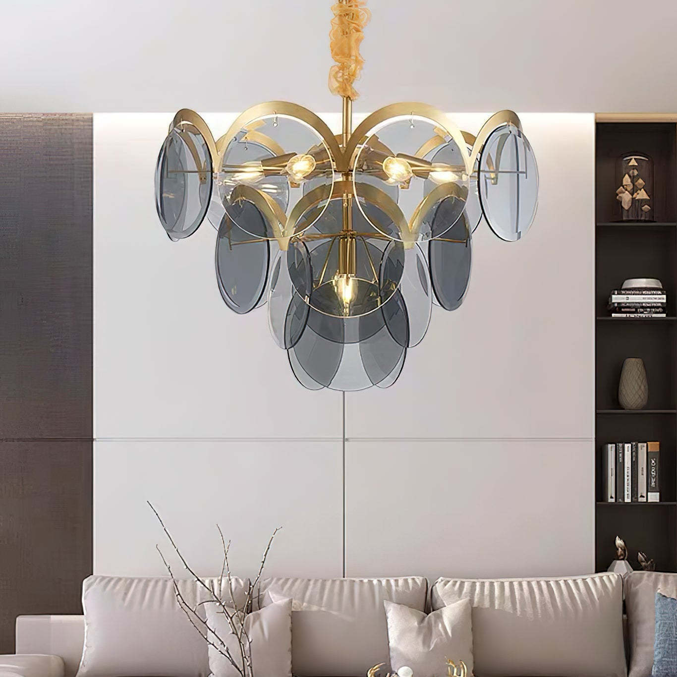 Verona Glass Disc Chandelier