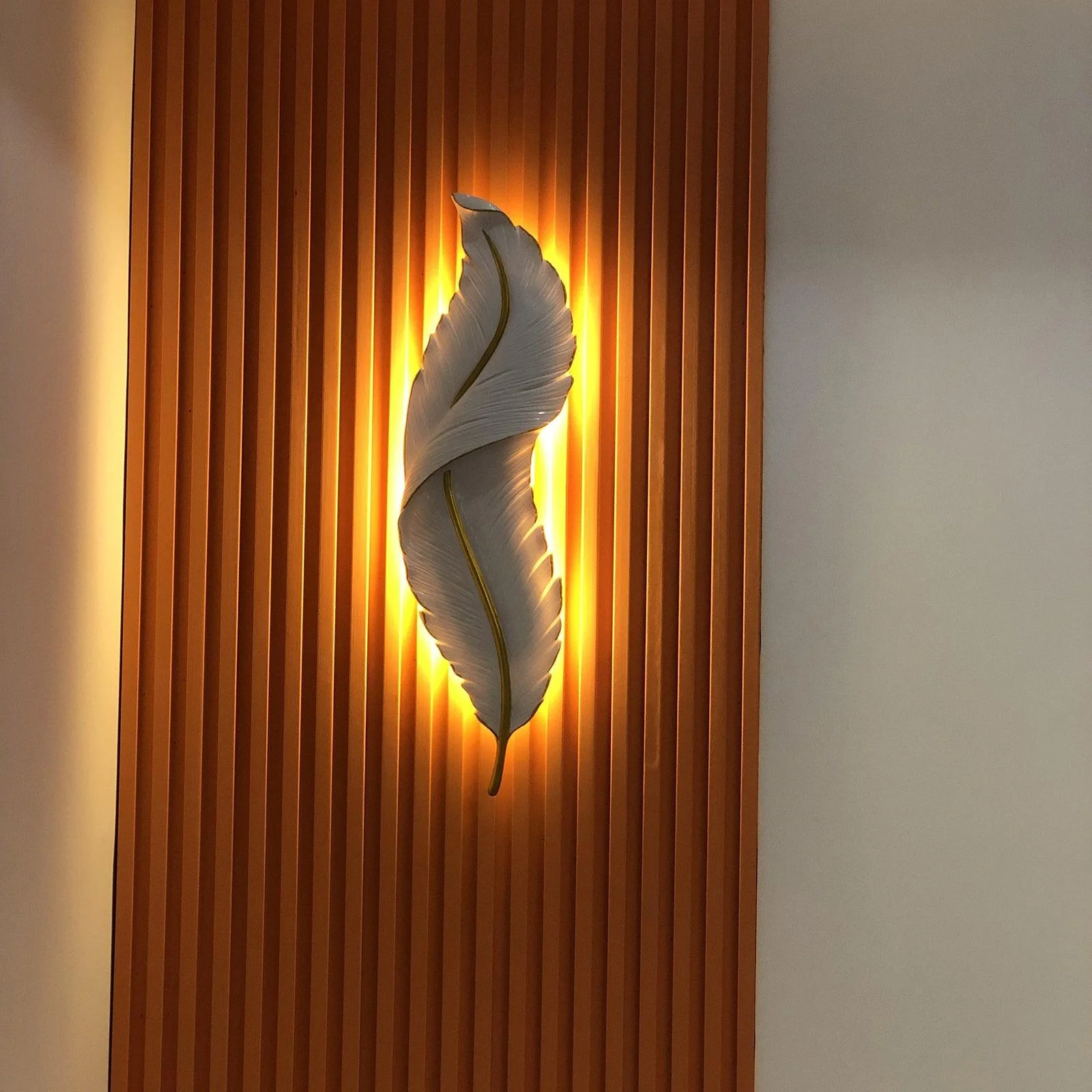Ozawa Natural LED Resina Lámpara de Pared Dormitorio Salón Pasillo