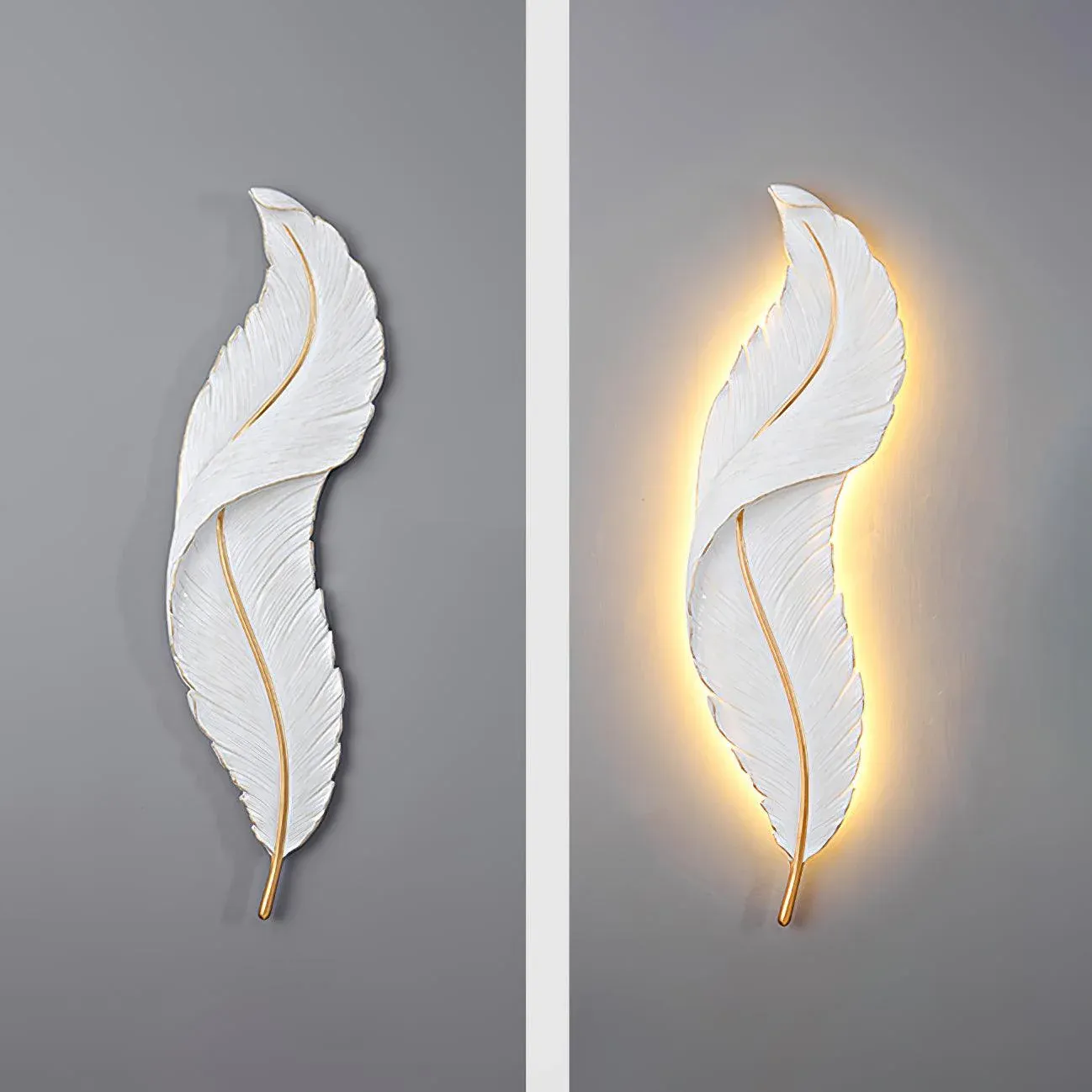 Ozawa Natural LED Resina Lámpara de Pared Dormitorio Salón Pasillo