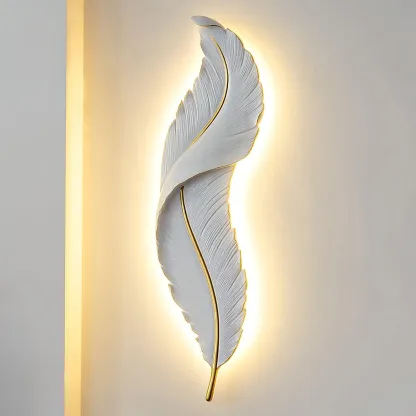 Ozawa Natural LED Resina Lámpara de Pared Dormitorio Salón Pasillo