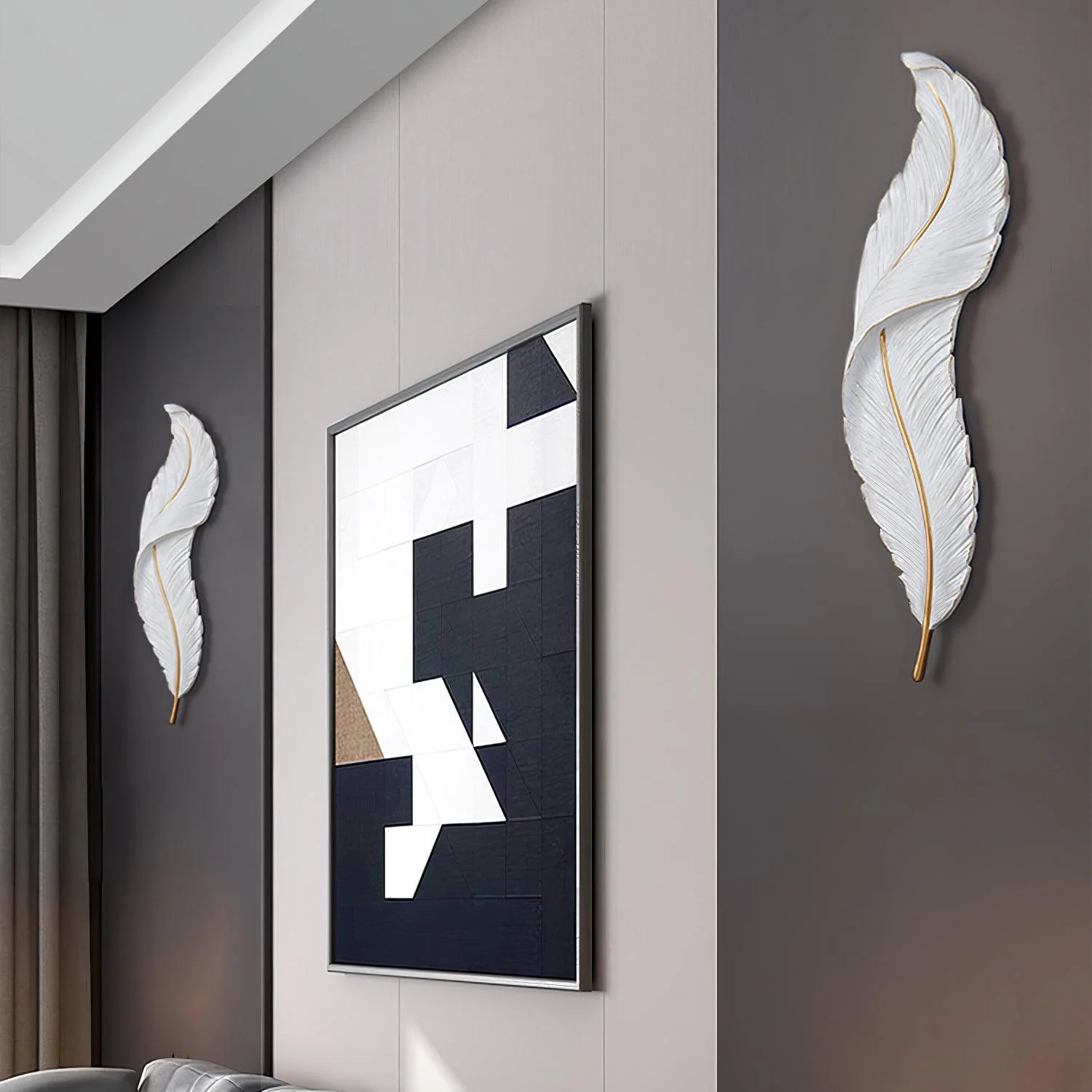 Ozawa Natural LED Resina Lámpara de Pared Dormitorio Salón Pasillo