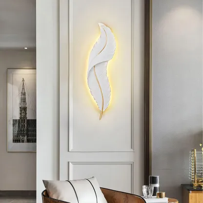 Ozawa Natural LED Resina Lámpara de Pared Dormitorio Salón Pasillo