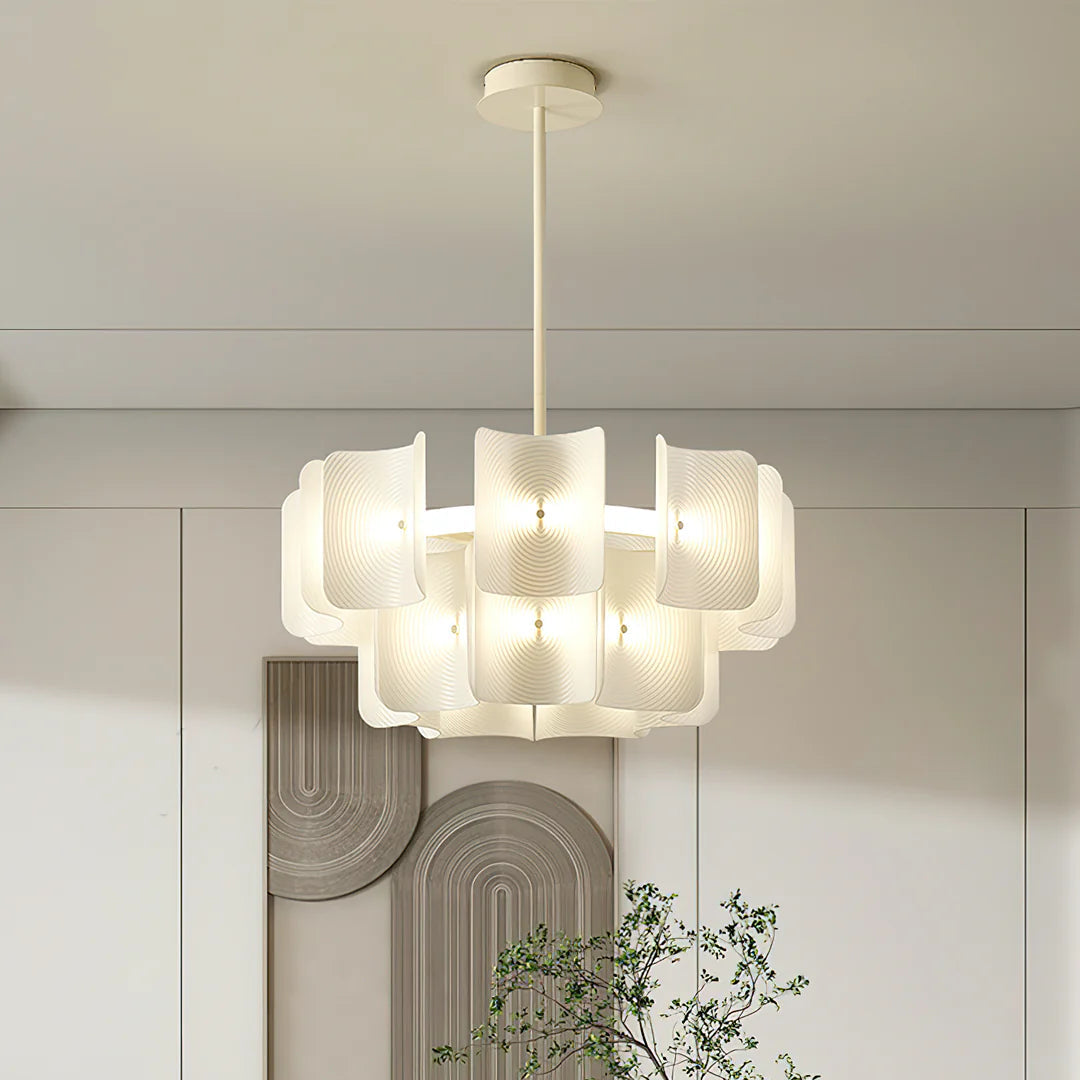 Hakka Fingerprint Glass Chandelier