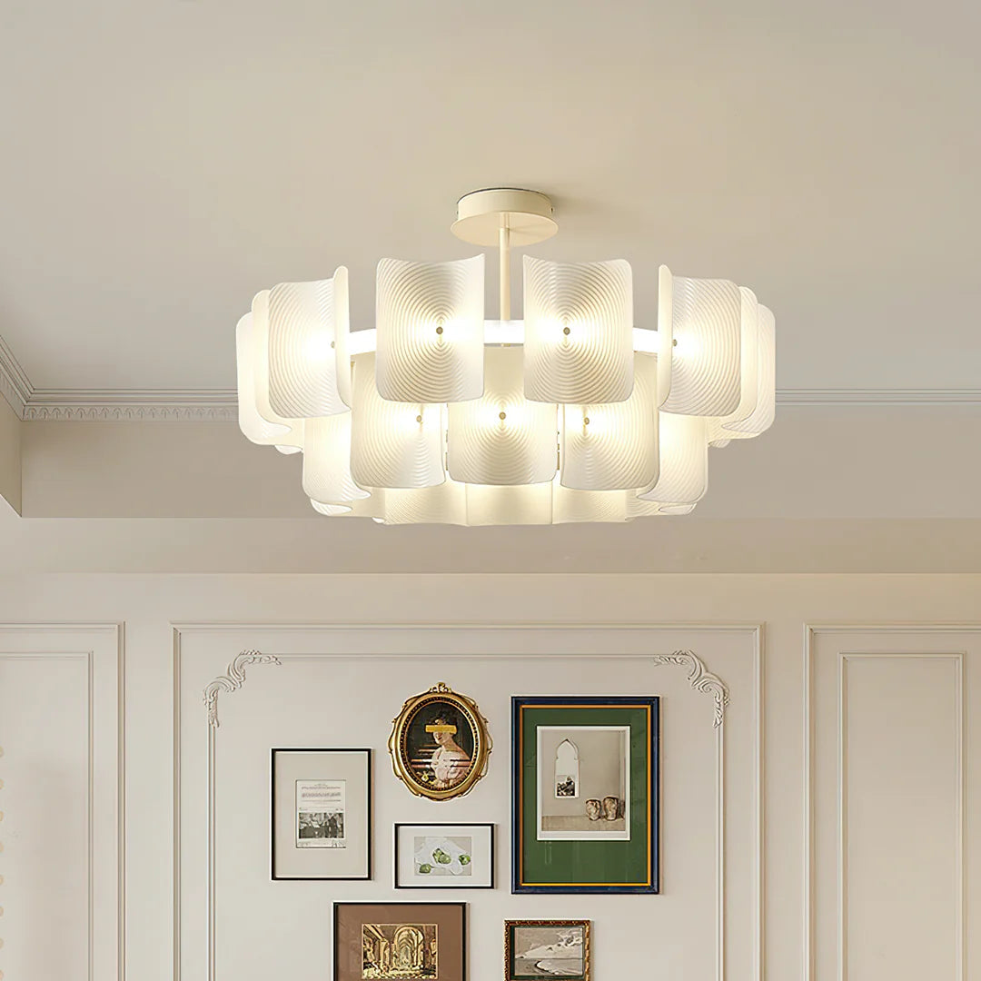 Hakka Fingerprint Glass Chandelier