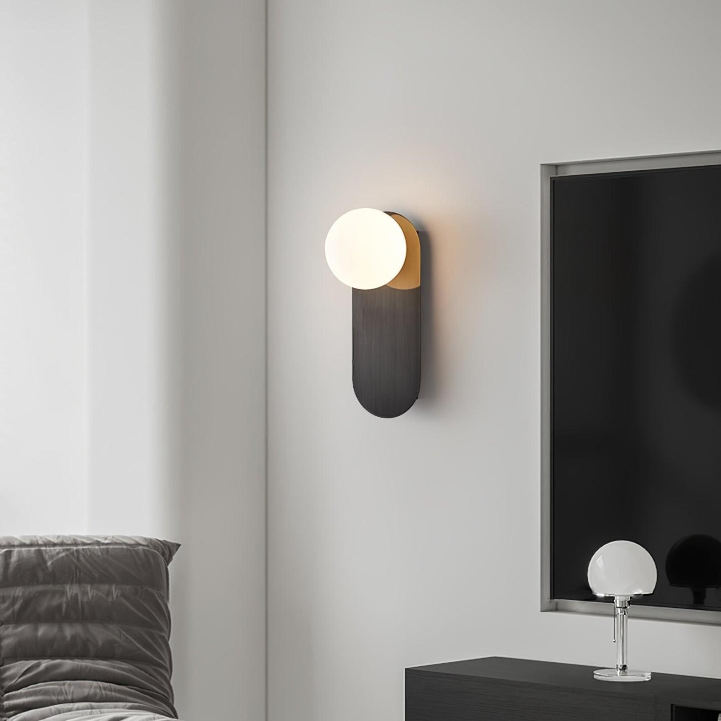 Flat Base Globe Sconce Aplique