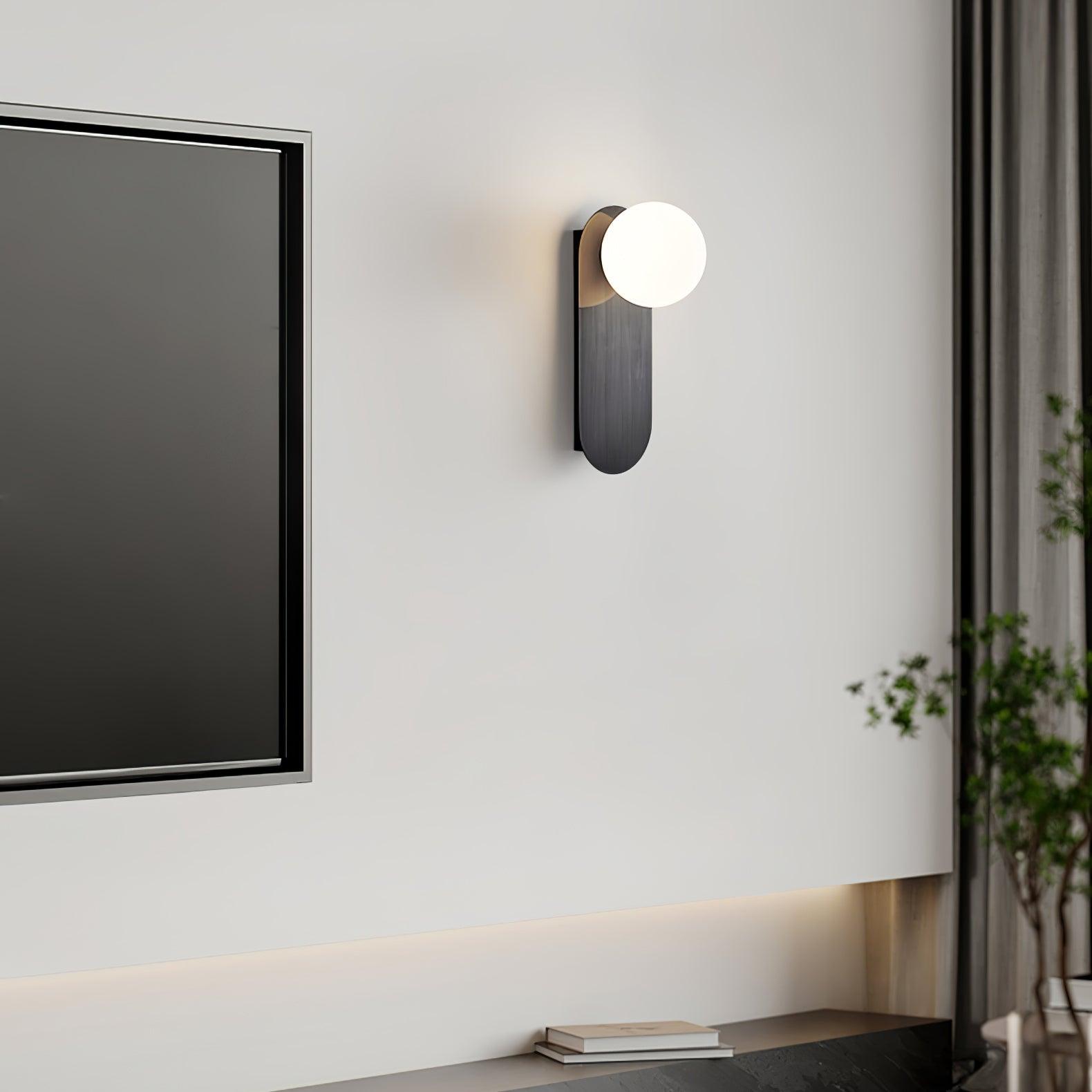 Flat Base Globe Sconce Aplique