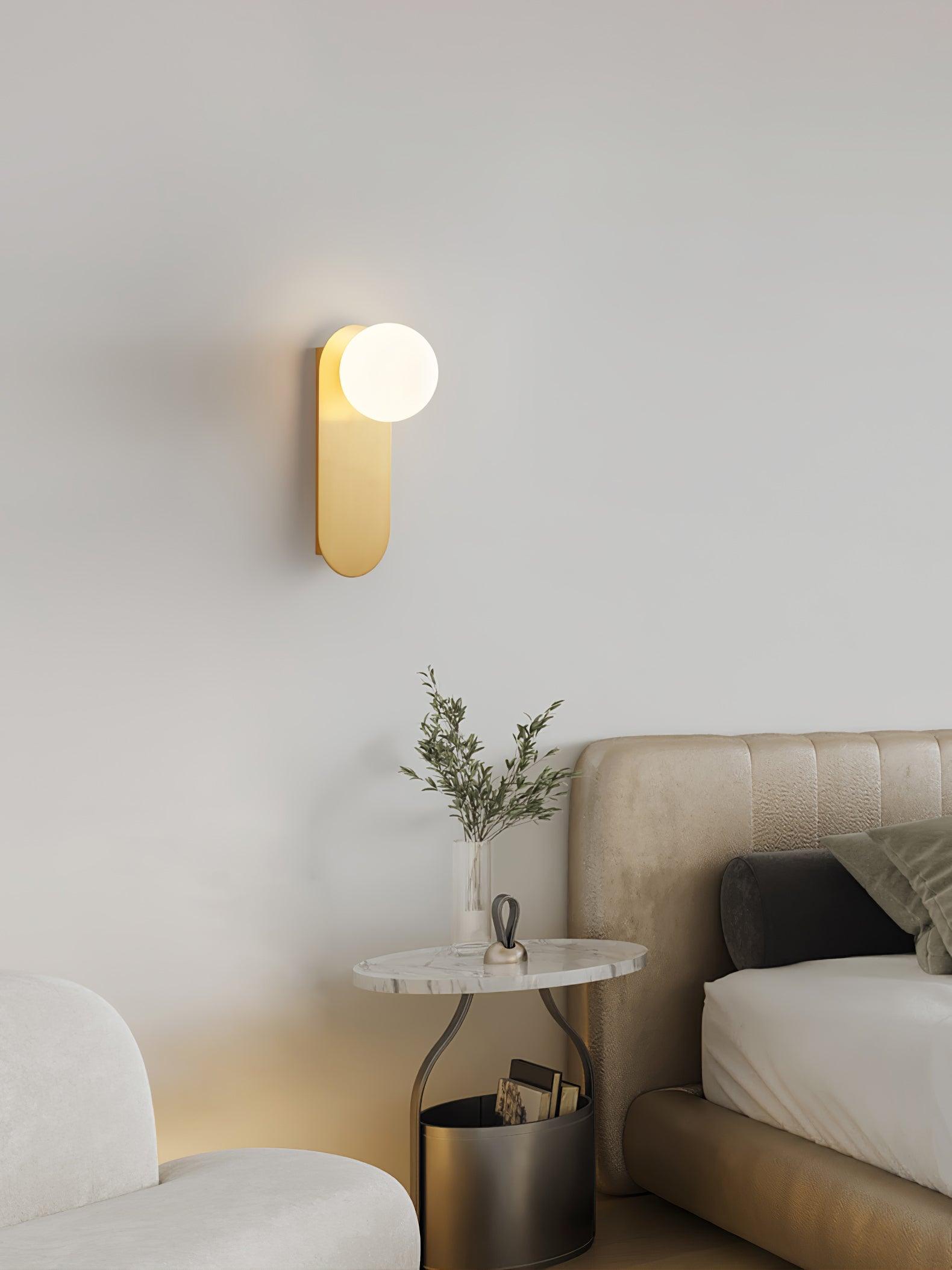 Flat Base Globe Sconce Aplique