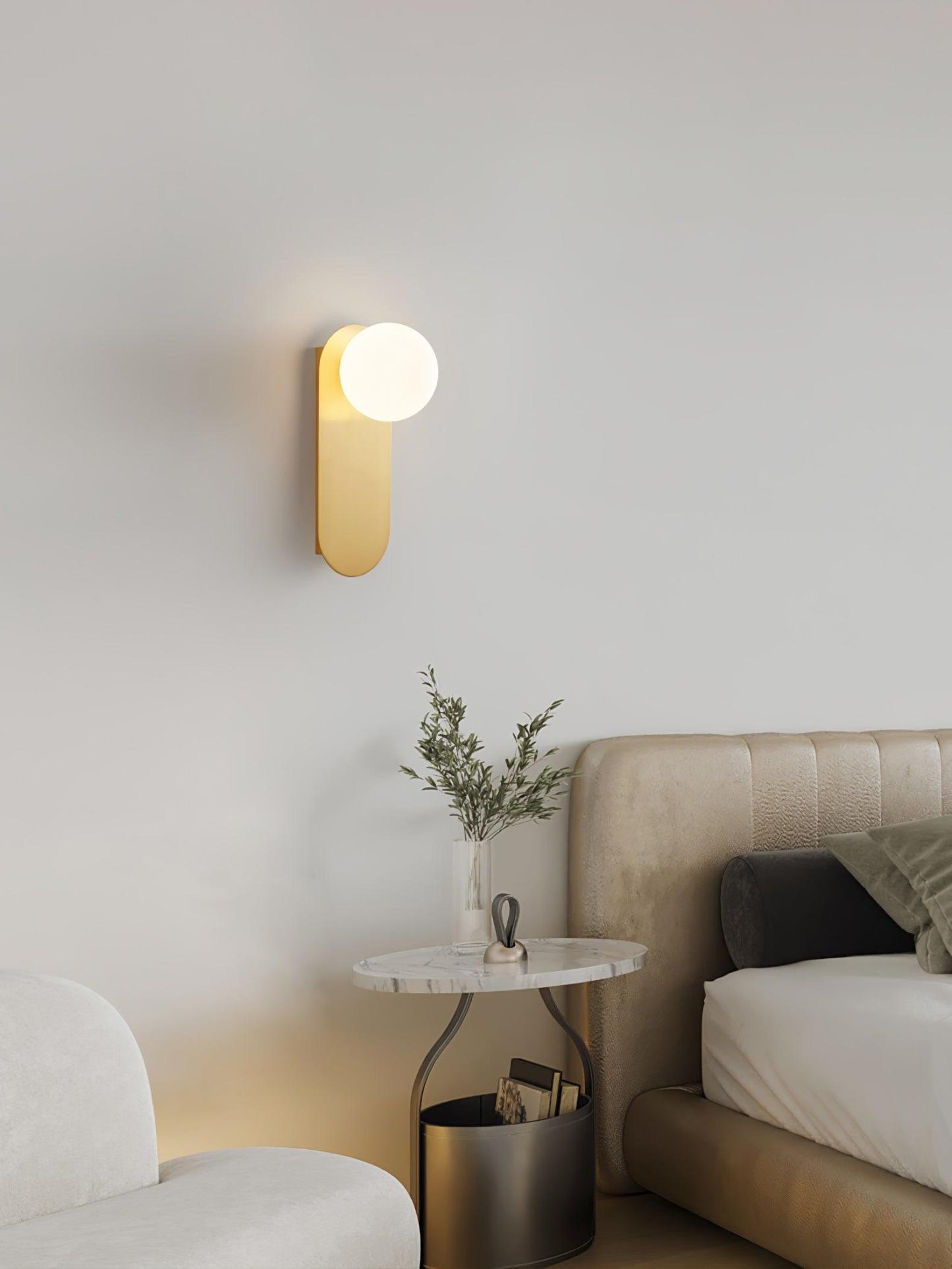 Flat Base Globe Sconce Aplique