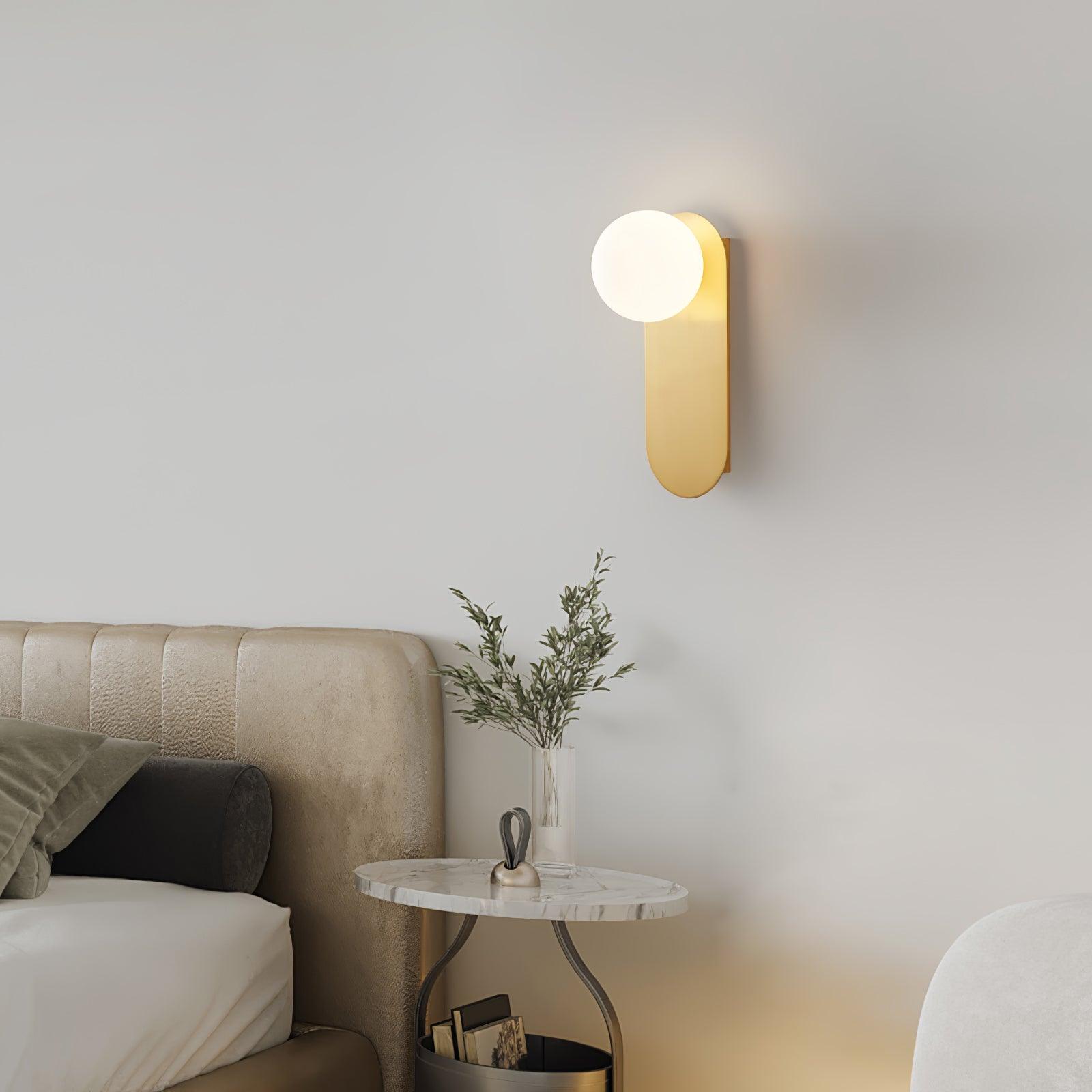 Flat Base Globe Sconce Aplique
