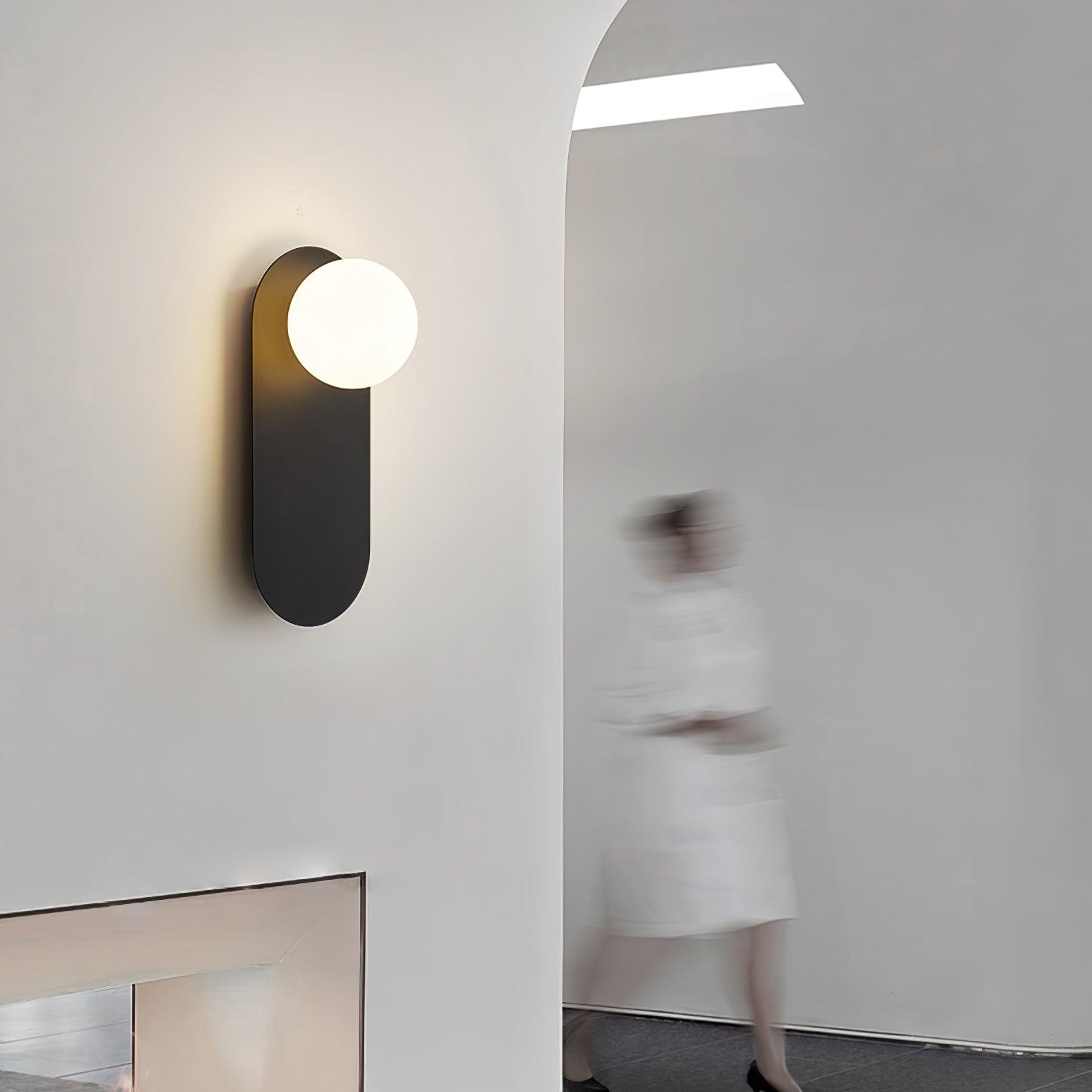 Flat Base Globe Sconce Aplique