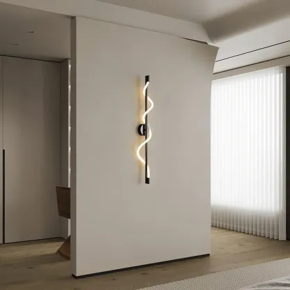 Valentina Modern Flexible Curve Metal Wall Light Living Room Bedroom
