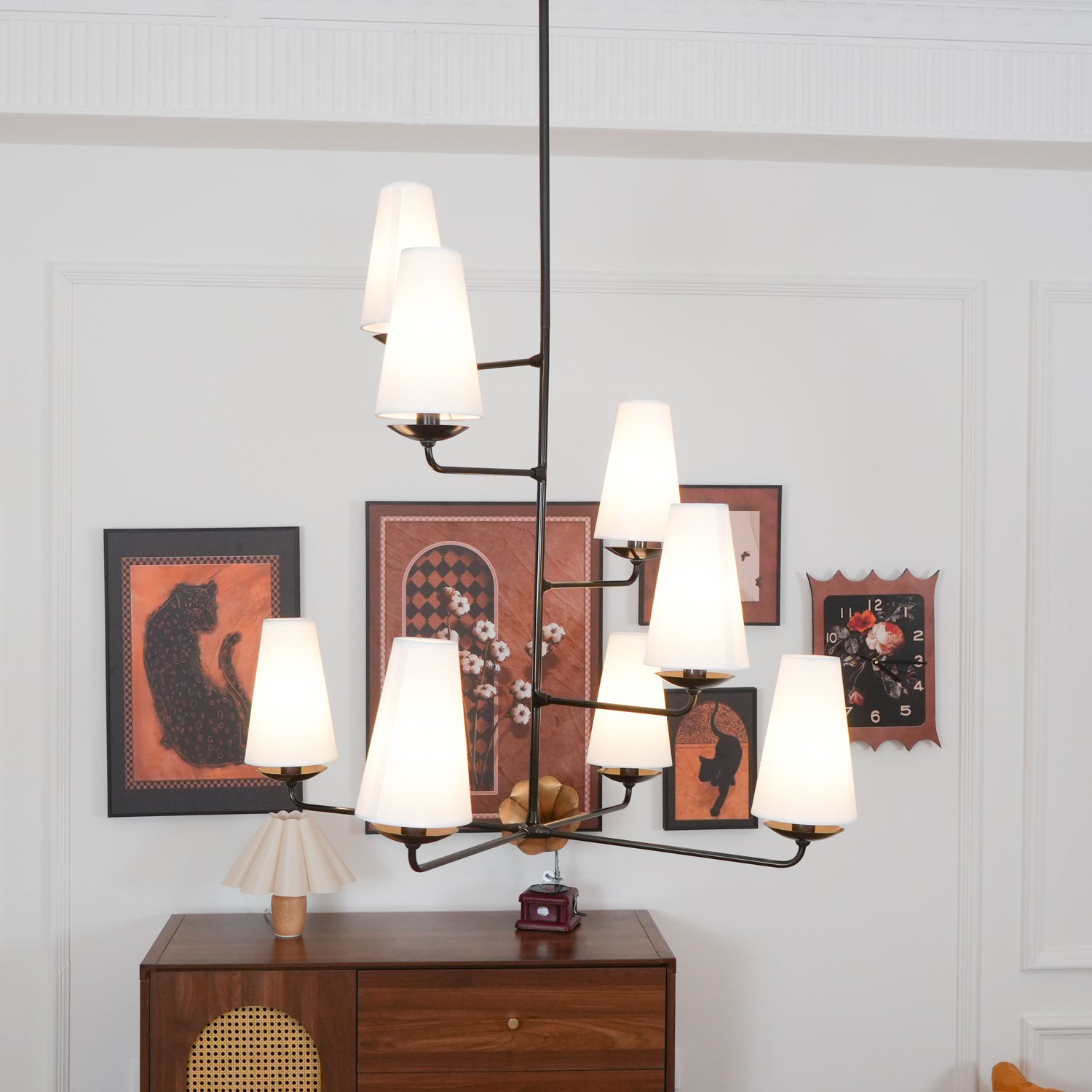 Axis Vertical Shade Chandelier
