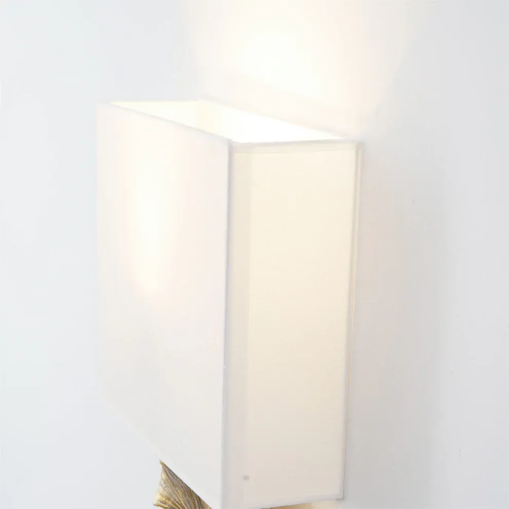 Alessio Vintage Classical Gingko Brass Wall Light Bedroom Living Room