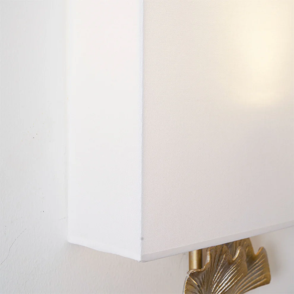 Alessio Vintage Classical Gingko Brass Wall Light Bedroom Living Room
