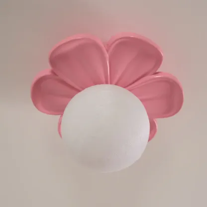 Carins Resina Rosa Beige Flor Lámpara de Techo Dormitorio Comedor