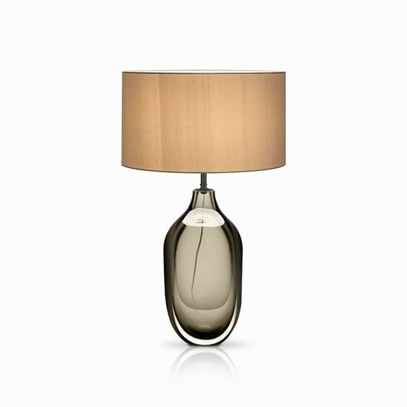 Hakka Linen Shade Glass Table Lamp