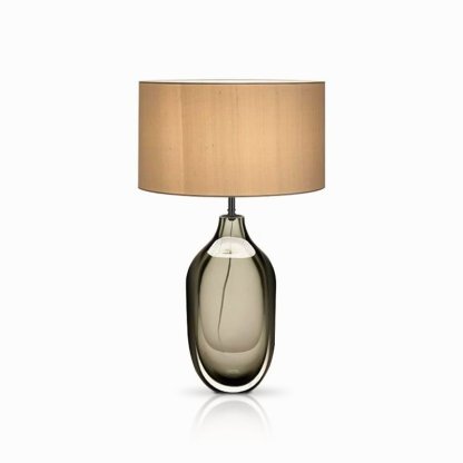 Hakka Linen Shade Glass Table Lamp
