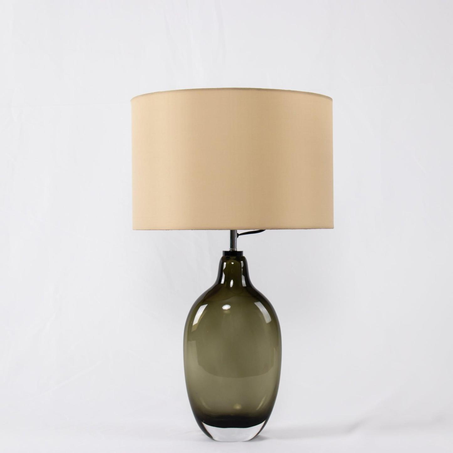 Hakka Linen Shade Glass Table Lamp