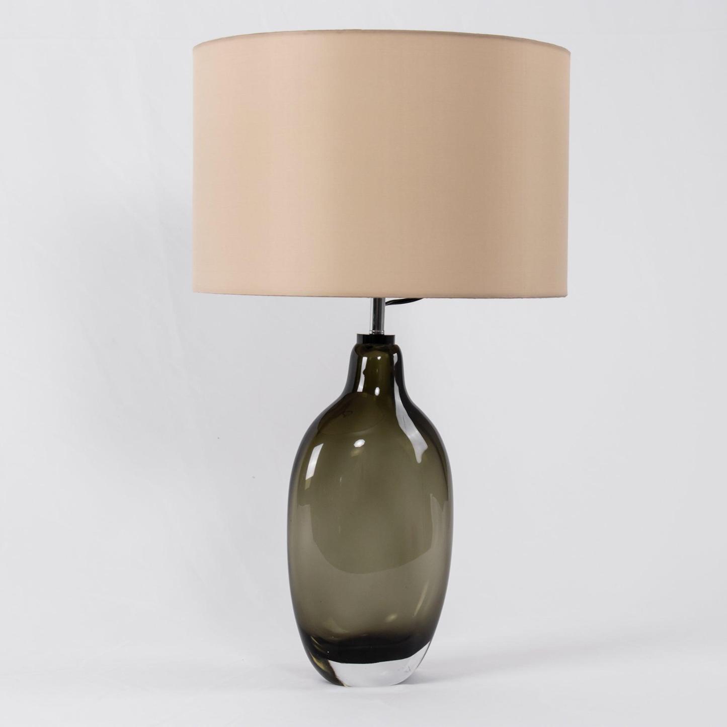 Hakka Linen Shade Glass Table Lamp