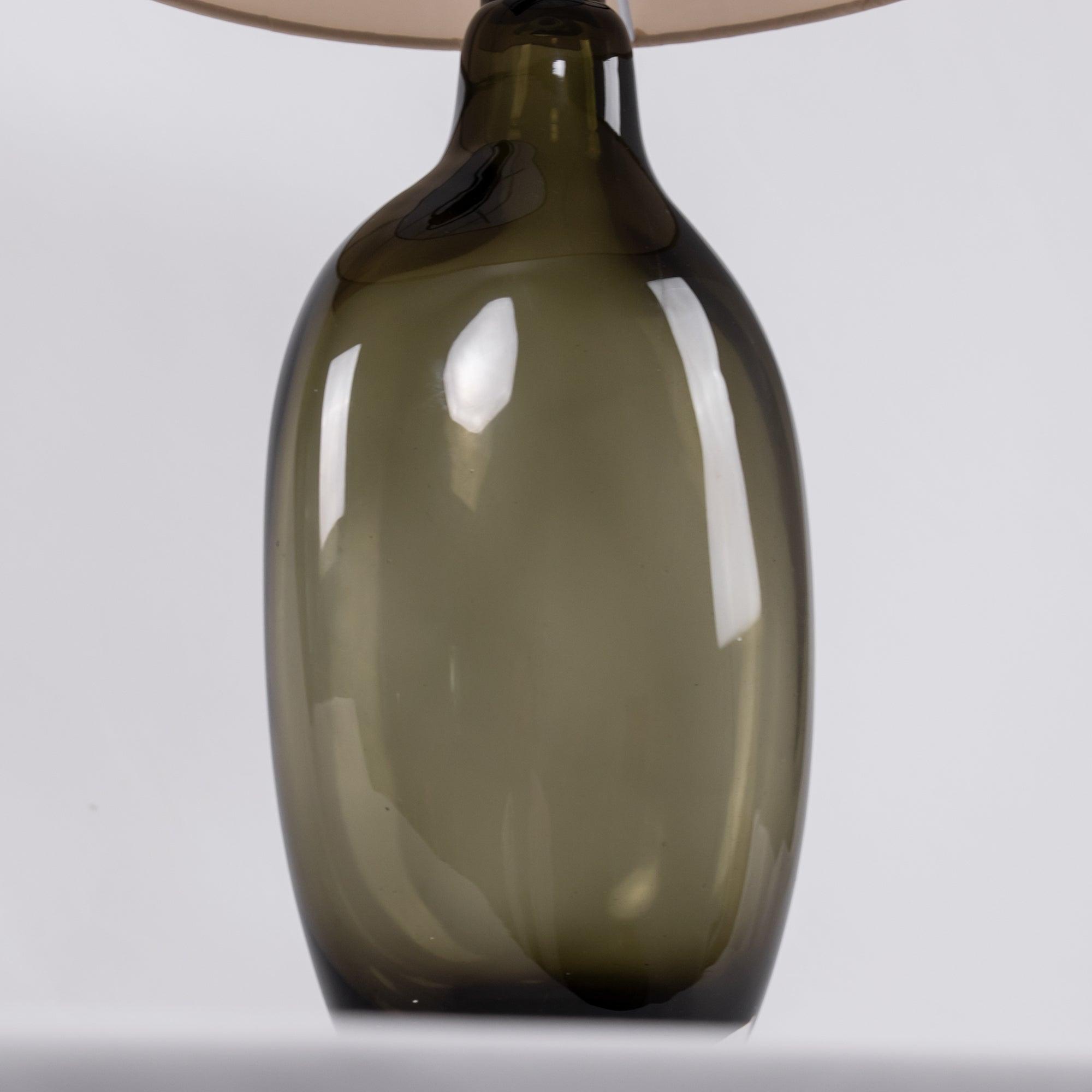 Hakka Linen Shade Glass Table Lamp