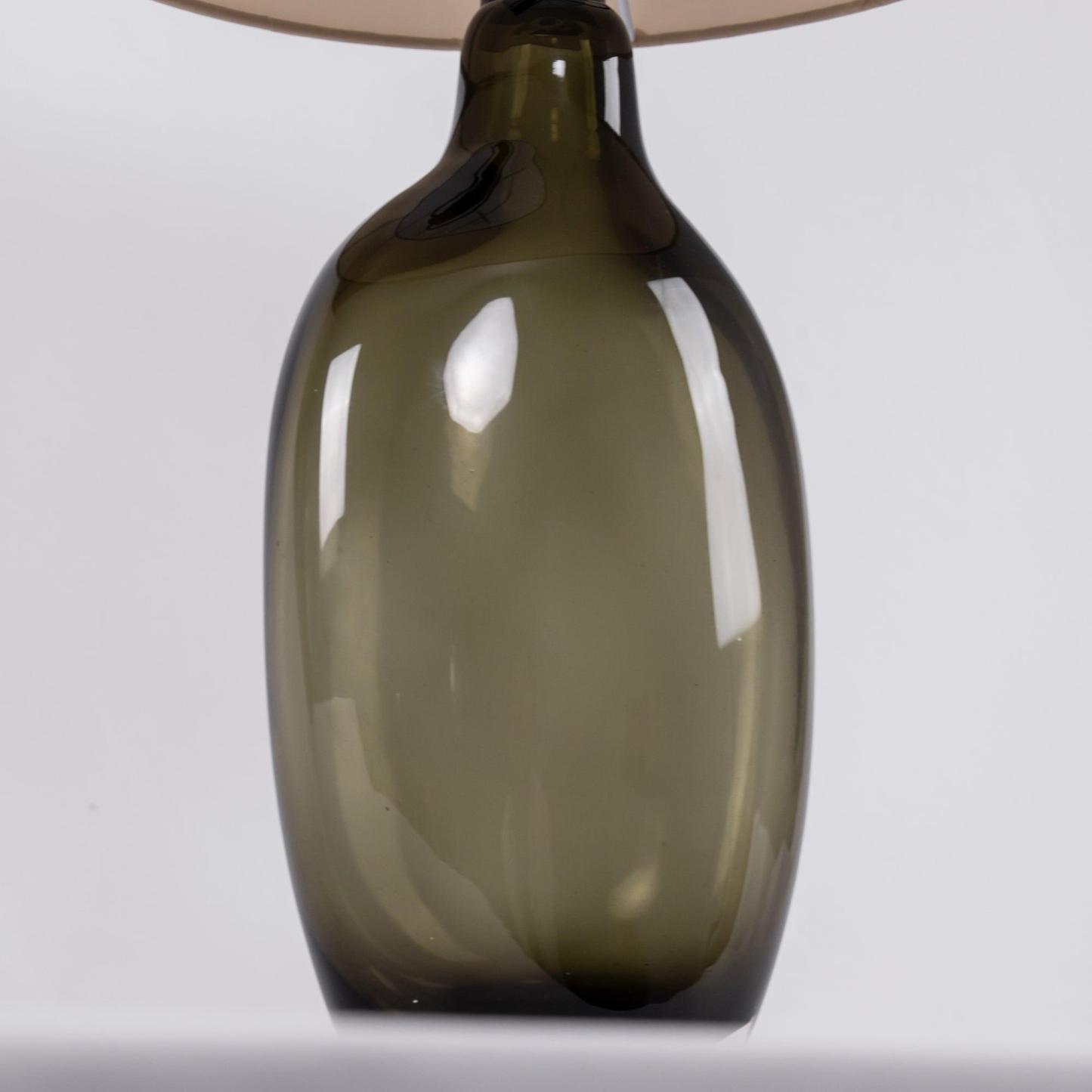Hakka Linen Shade Glass Table Lamp