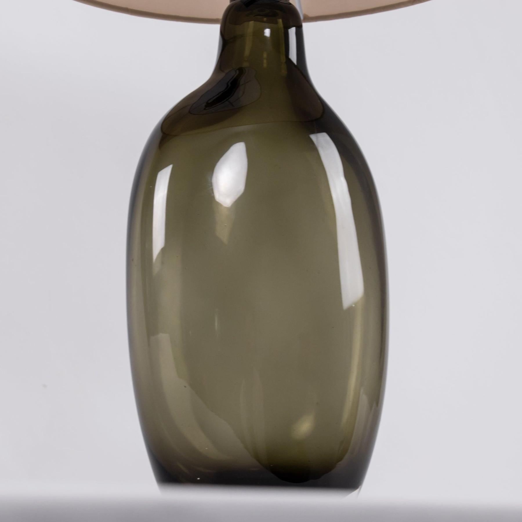 Hakka Linen Shade Glass Table Lamp