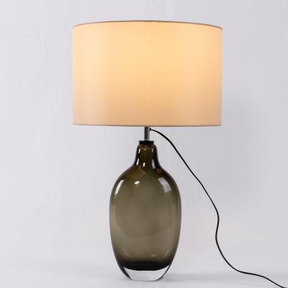 Hakka Linen Shade Glass Table Lamp