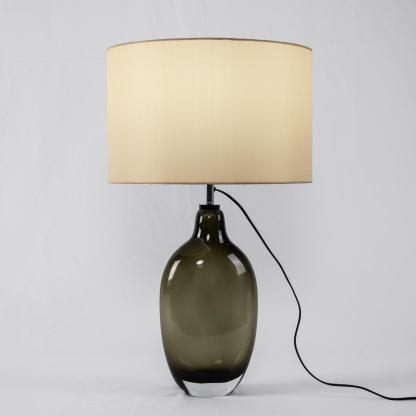 Hakka Linen Shade Glass Table Lamp