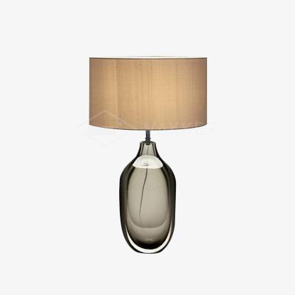 Hakka Linen Shade Glass Table Lamp