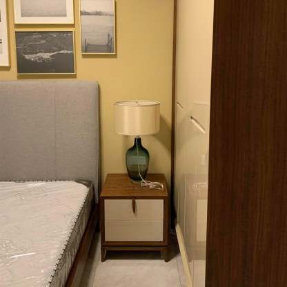 Hakka Linen Shade Glass Table Lamp