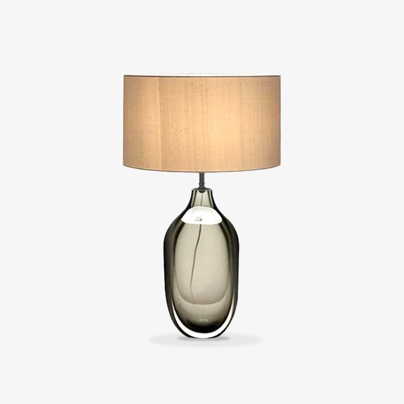 Hakka Linen Shade Glass Table Lamp