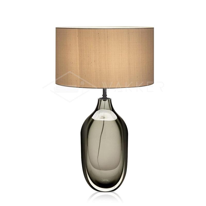 Hakka Linen Shade Glass Table Lamp