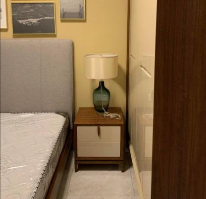 Hakka Linen Shade Glass Table Lamp