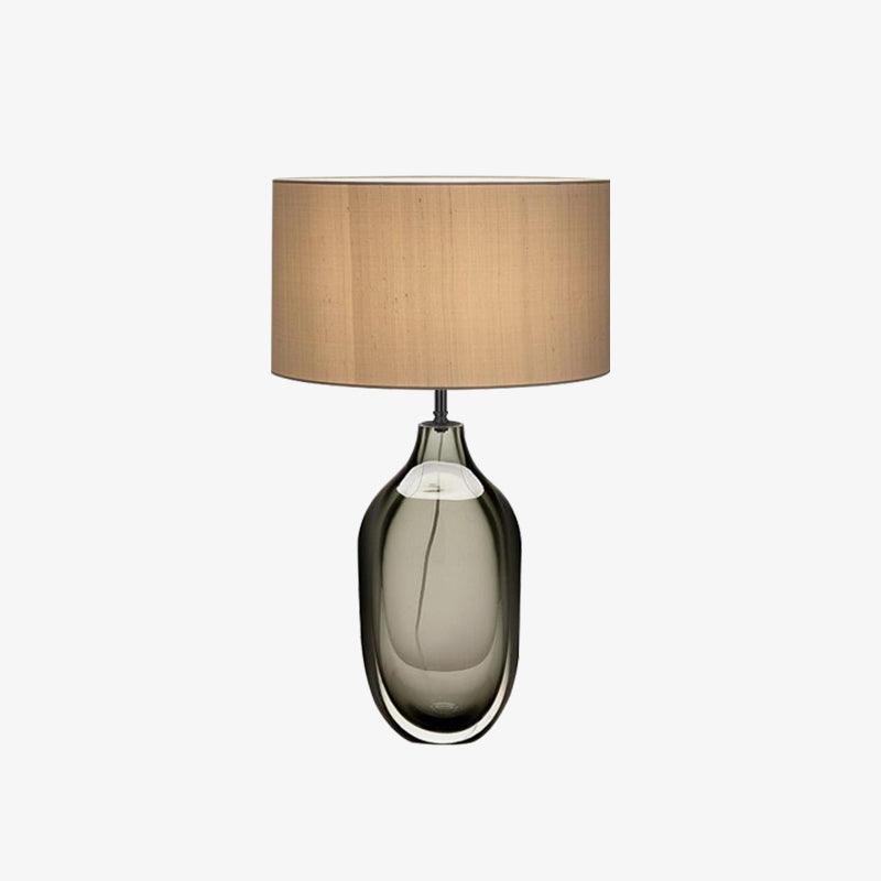 Hakka Linen Shade Glass Table Lamp
