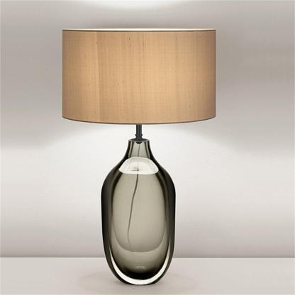 Hakka Linen Shade Glass Table Lamp