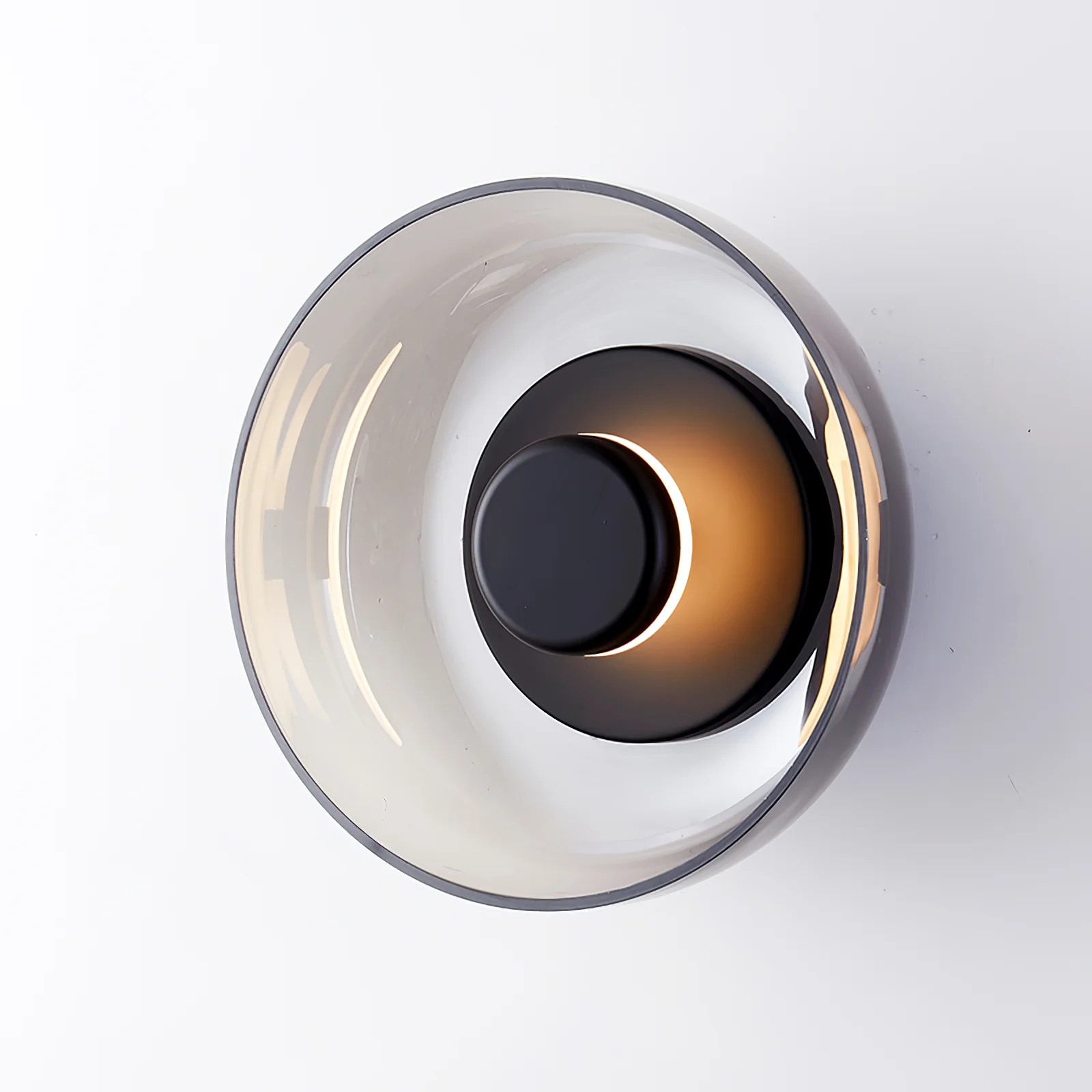 Hailie Modern Round Bowl Glass Wall Light Shades Bedroom Hallway