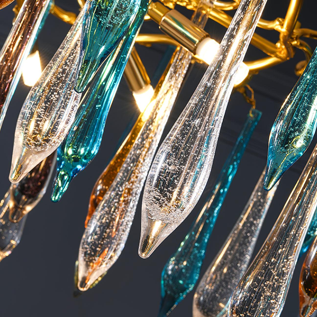 Verona Glass Teardrop Branch Chandelier