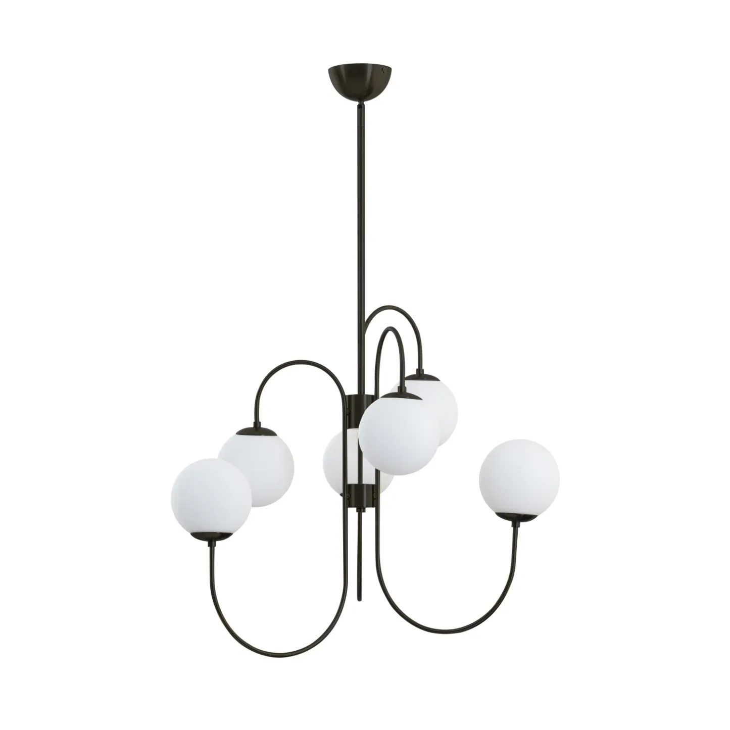 Alessio Vintage Metal Glass Gold Black Pendant Light Bedroom Living Room
