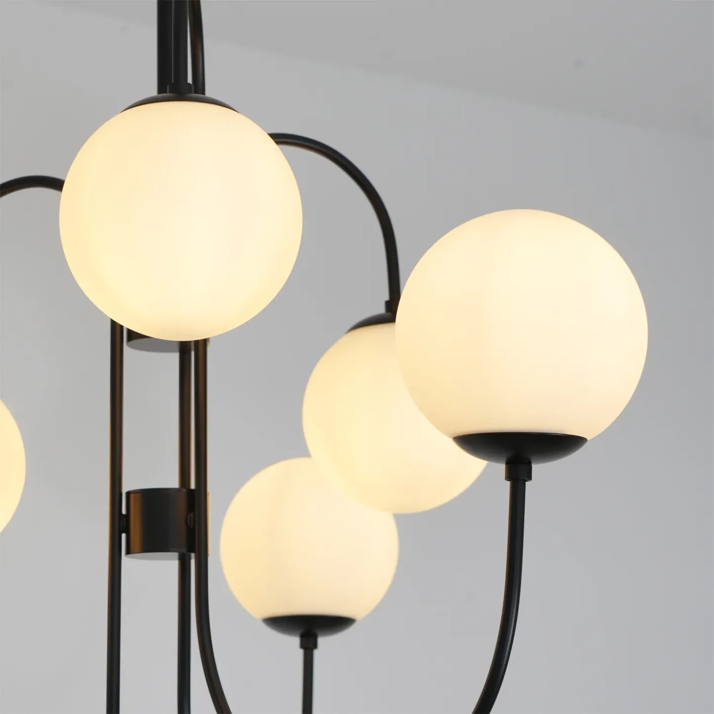 Alessio Vintage Metal Glass Gold Black Pendant Light Bedroom Living Room