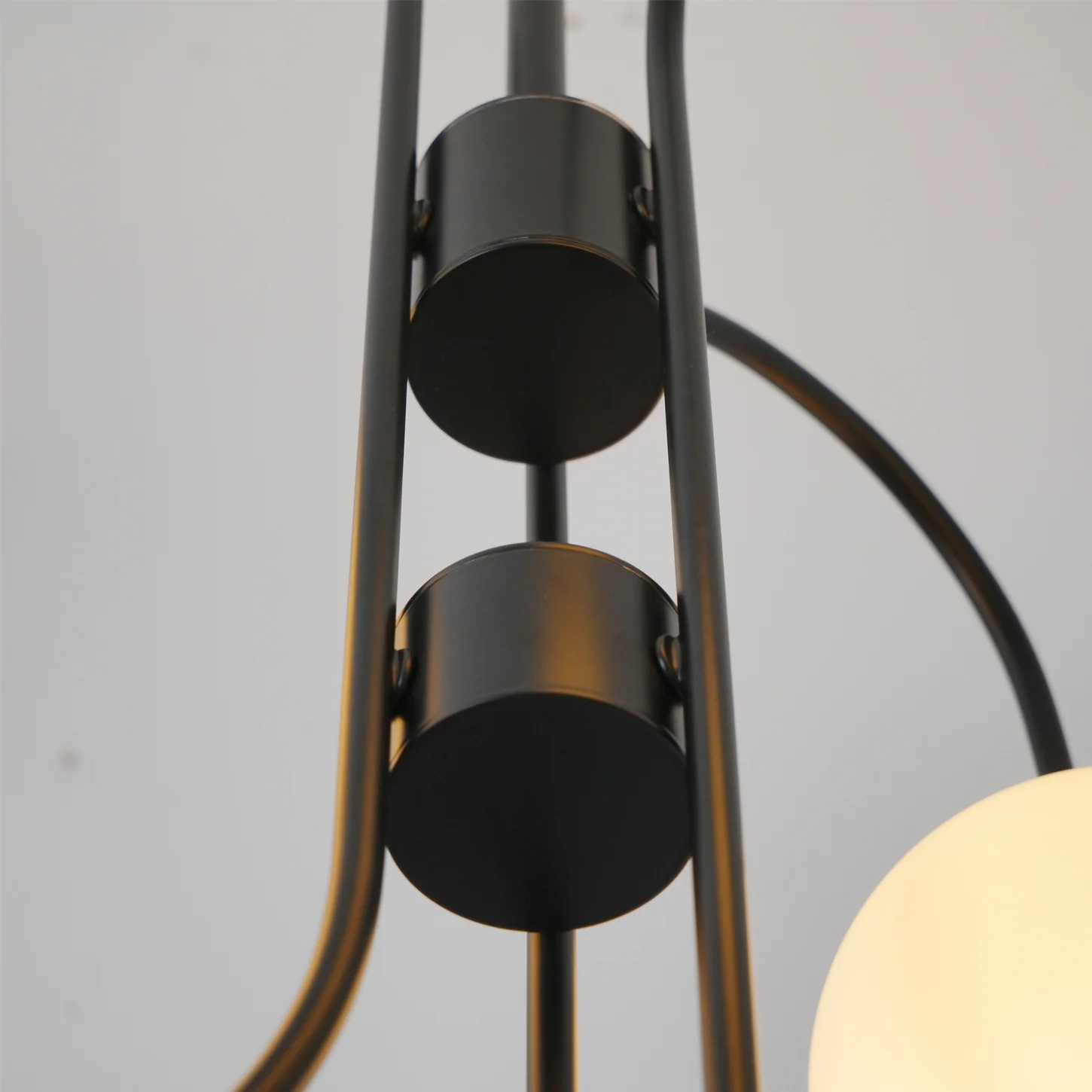 Alessio Vintage Metal Glass Gold Black Pendant Light Bedroom Living Room
