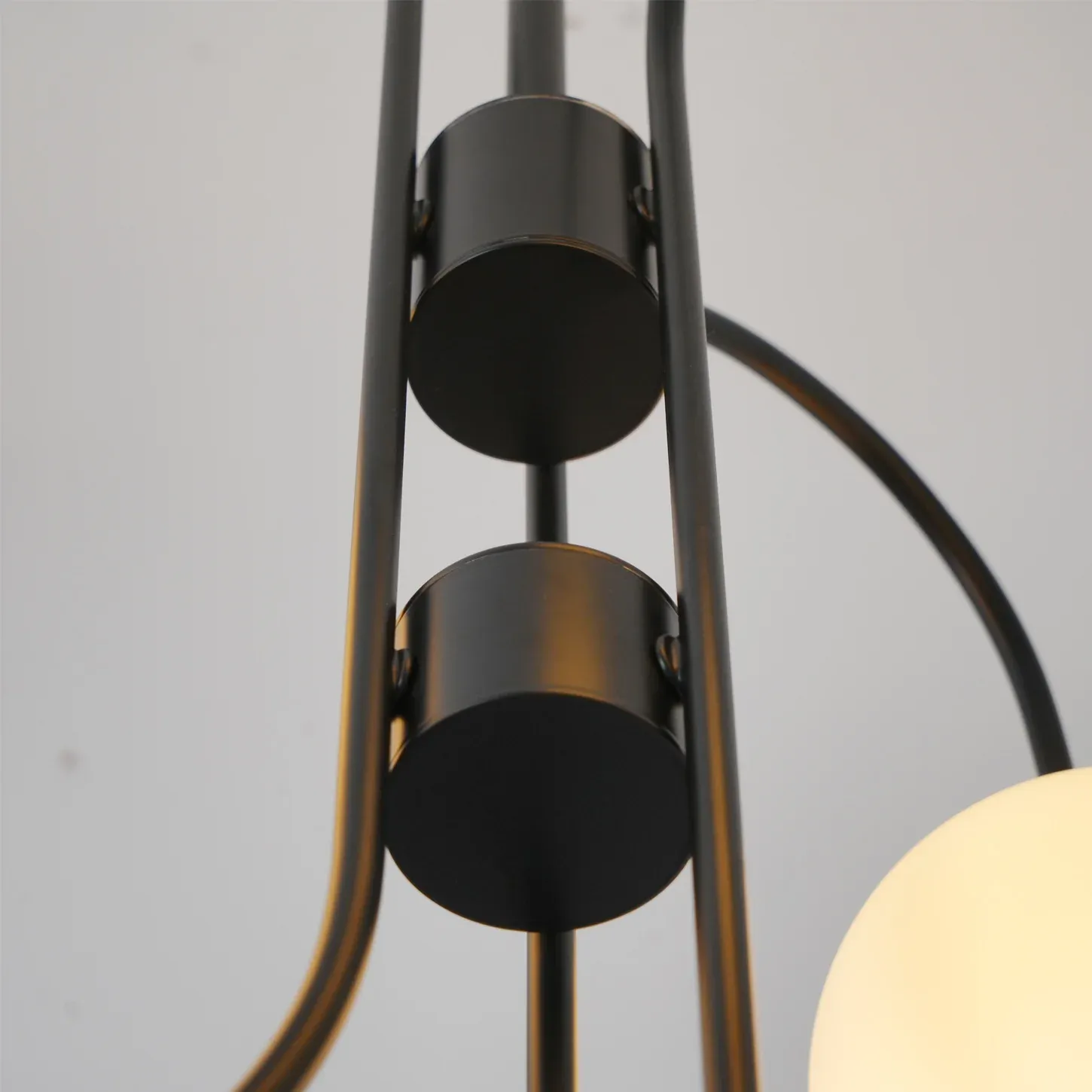 Alessio Vintage Metal Glass Gold Black Pendant Light Bedroom Living Room