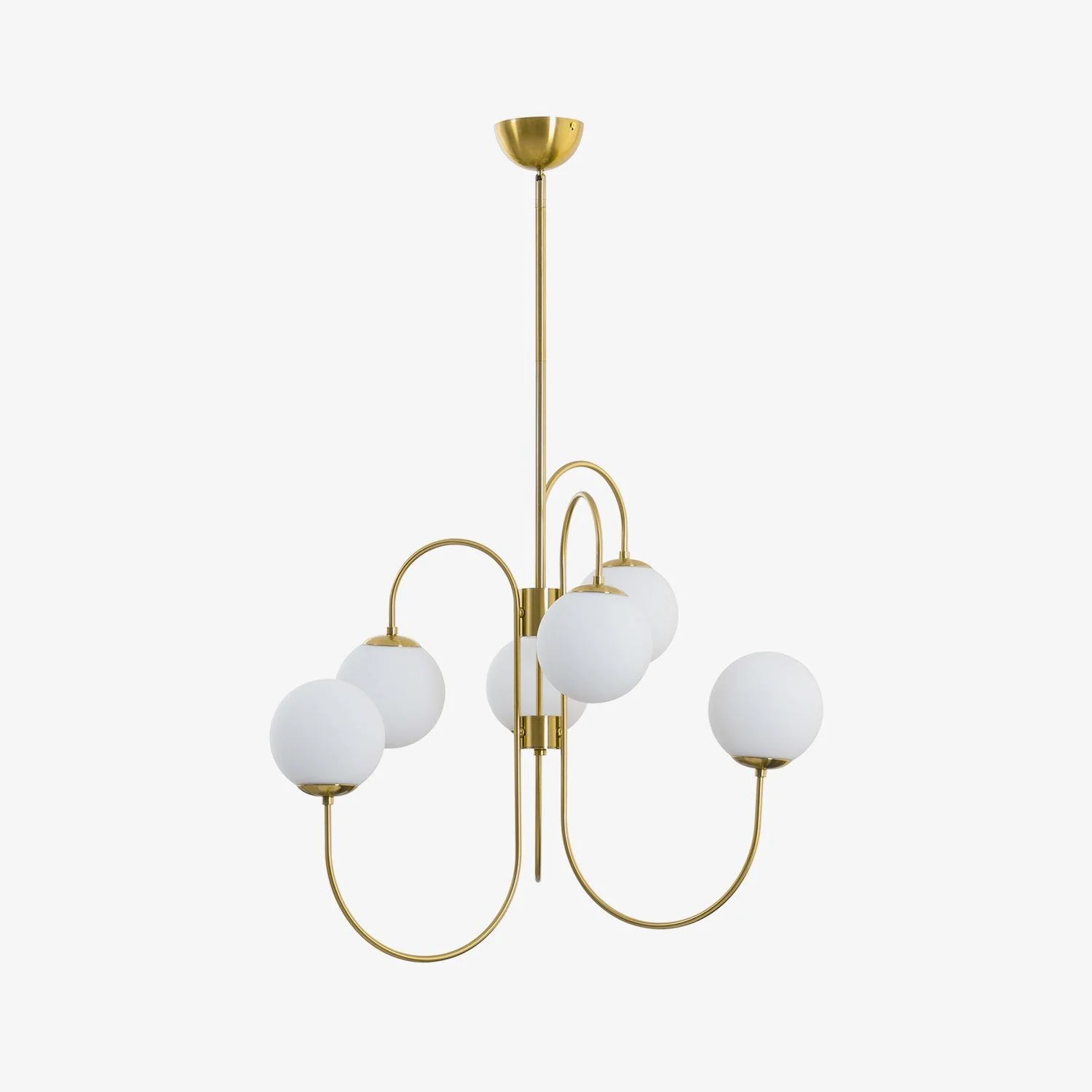 Alessio Vintage Metal Glass Gold Black Pendant Light Bedroom Living Room