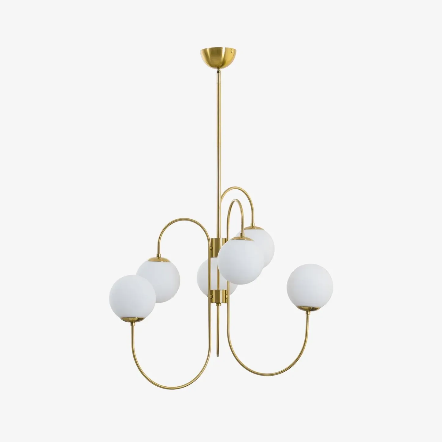 Alessio Vintage Metal Glass Gold Black Pendant Light Bedroom Living Room