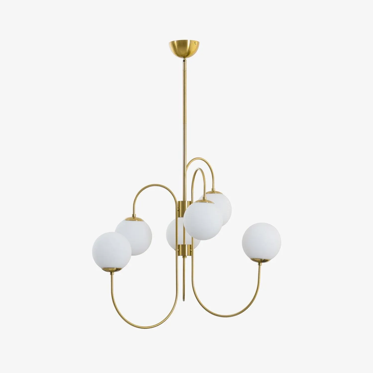 Alessio Vintage Metal Glass Gold Black Pendant Light Bedroom Living Room