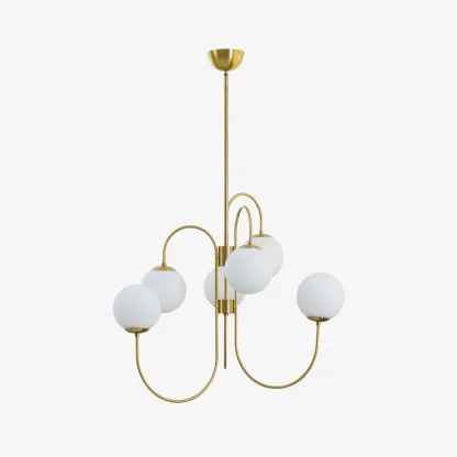 Alessio Vintage Metal Glass Gold Black Pendant Light Bedroom Living Room