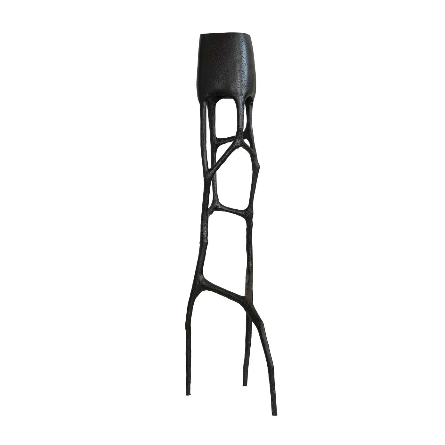 Retro Sculpted Metal Floor Lamp