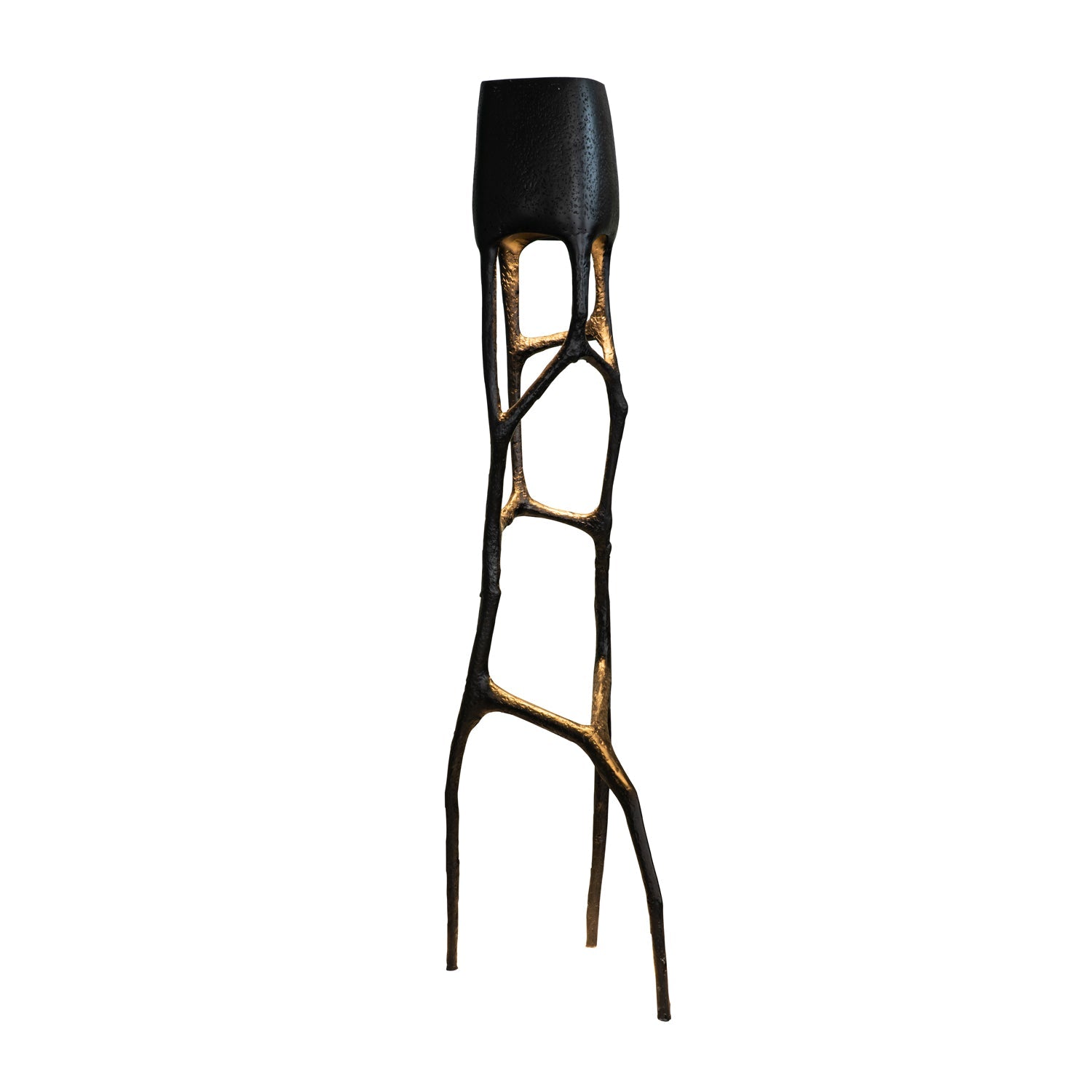 Retro Sculpted Metal Floor Lamp