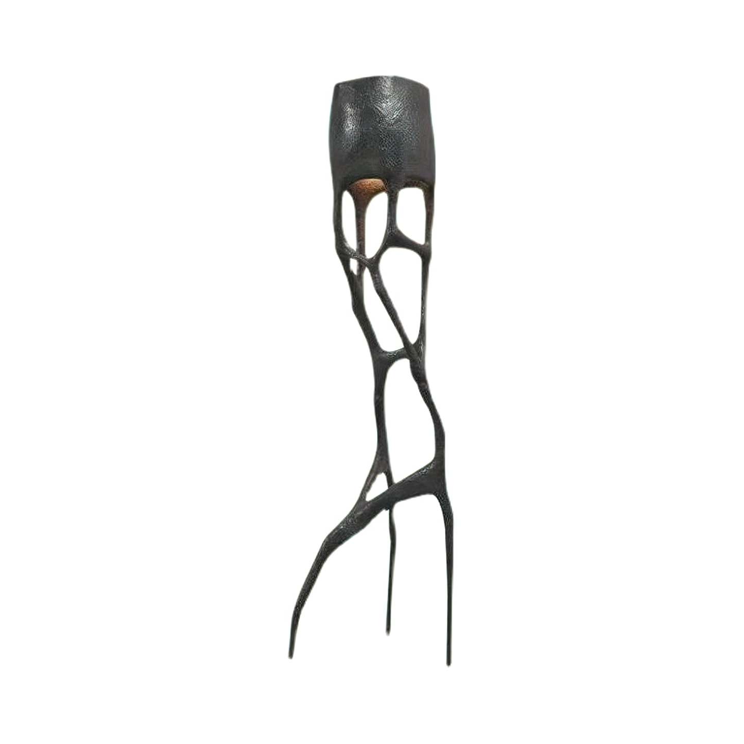 Retro Sculpted Metal Floor Lamp