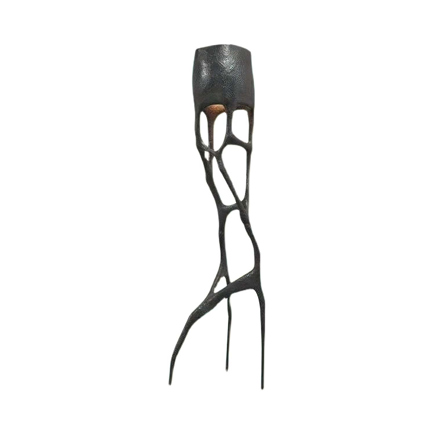 Retro Sculpted Metal Floor Lamp